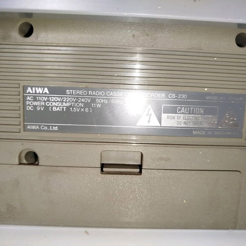 Aiwa radio cassette player used, functional