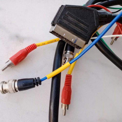 Scart used for TV connection with VCR or DVD