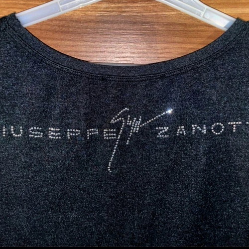 Giuseppe Zanotti blouse like new, black with silver details, size S