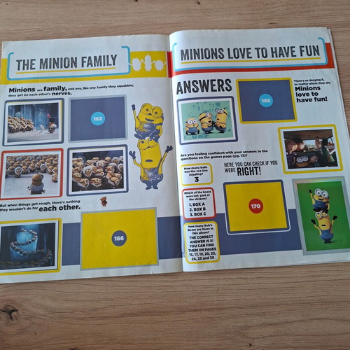Minions Topps Sticker Album used with 88 stickers
