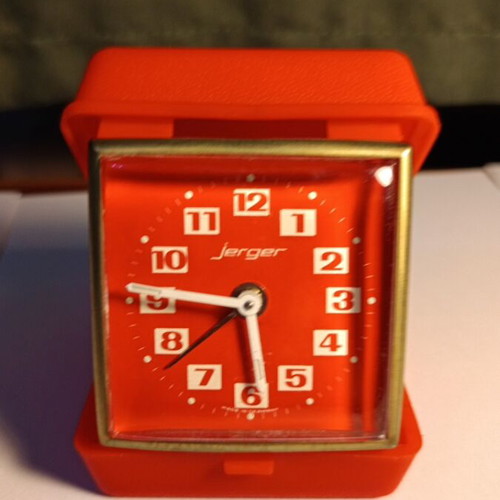 Jerger travel clock used with alarm