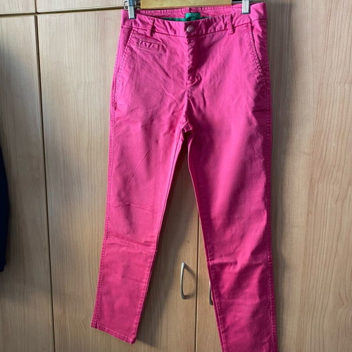 Benetton pink pants like new, size S 36 8