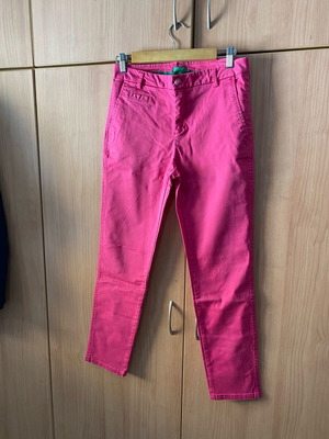 Benetton pink pants like new, size S 36 8