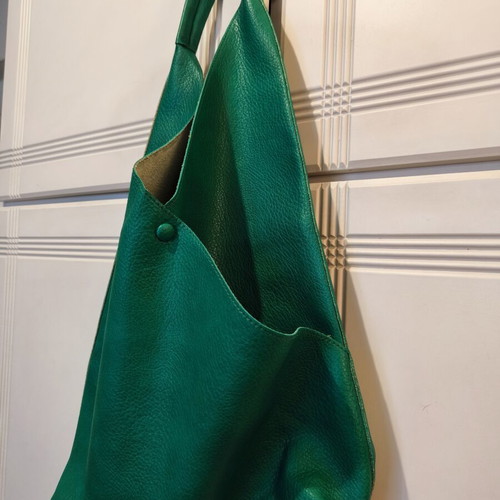 Hobo bag shoulder green eco leather new
