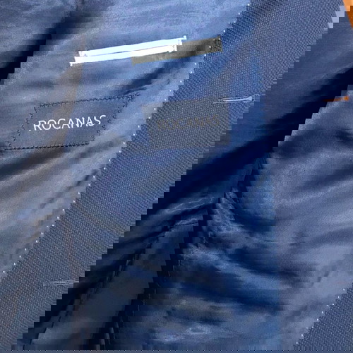 Ανδρικό σακάκι αφόρετο μπλε, φαρδιά γραμμή XL