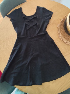 Tally Weijl black dress with crisscross back like new