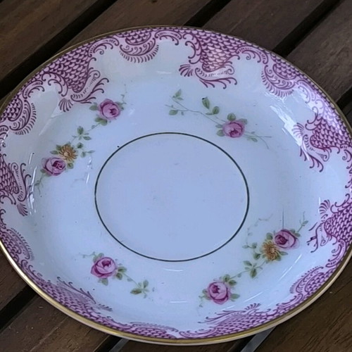 Rosenthal coffee cup like new, porcelain with pink ornament