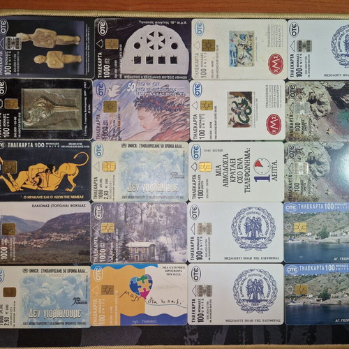 Phone cards used, pack of 197 pieces