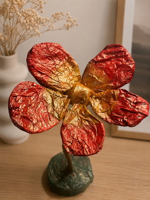Decorative flower handmade, like new from museum shop