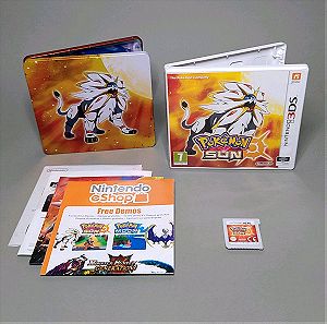 3DS Pokemon Sun & Steelbook Complete Pal