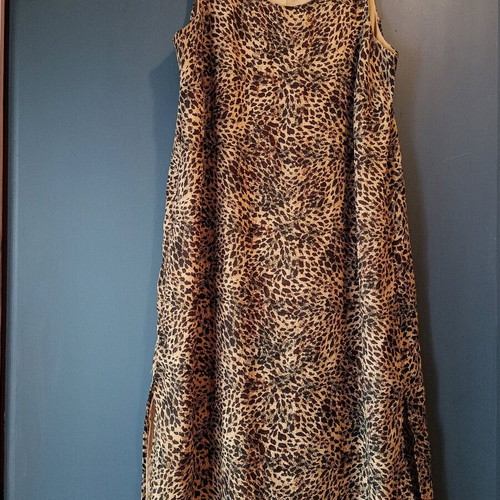 SAG HARBOR animal long dress new, vintage style