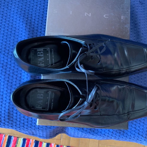 FABI leather shoes with laces like new, size 44, black