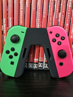 Nintendo Switch Joy-Cons Neon Green & Pink като нови с Custom Grip