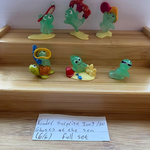 Kinder Surprise Ghosts at the Sea figures used, full set of 6, 2009/10