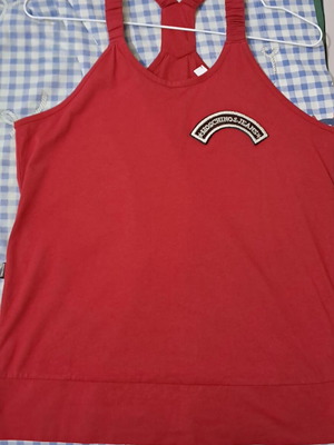 Moschino Jeans blouse, red, size Large, 100% cotton
