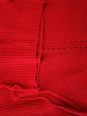 Scandalo summer knitted top with sleeve like new, red, size small