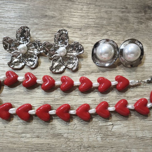 Stainless Steel Jewelry Set with Synthetic Pearl new