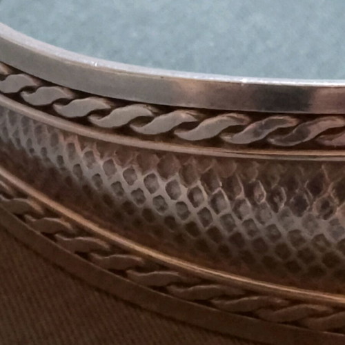 Silver 925 bracelet handmade, like new, snake skin design