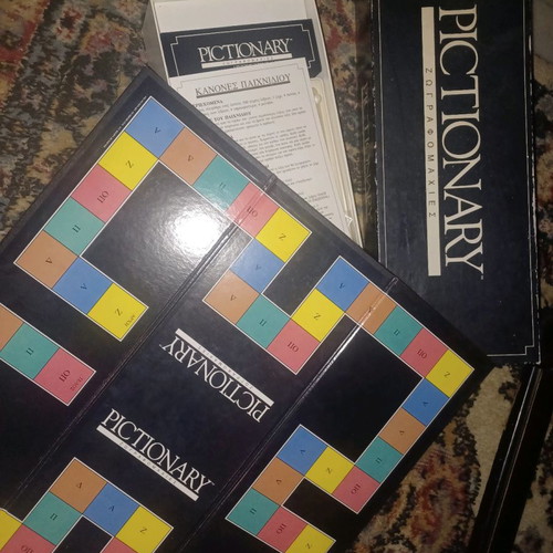 Pictiorary 1992 with some missing cards