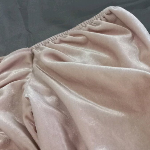 H&M Velvet Off Shoulders Top Pink New