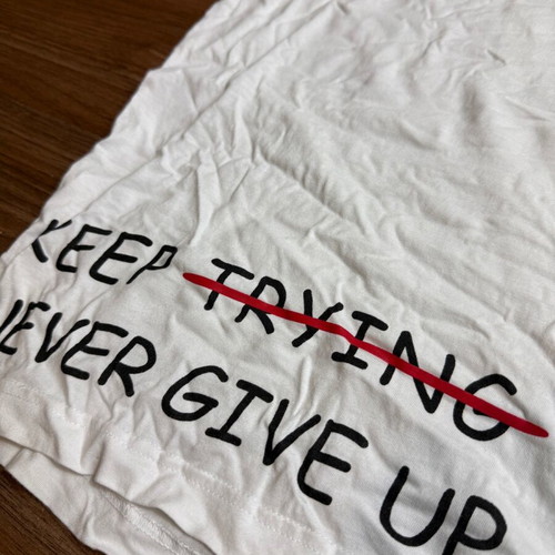 Admiral men's T-shirt Never Give Up white, new, size Small
