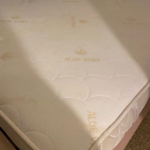 Double mattress used 1.60 x 1.90 with cleaned stains