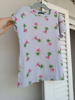 Marks & Spencer Blue Floral Peplum Top like new, size S