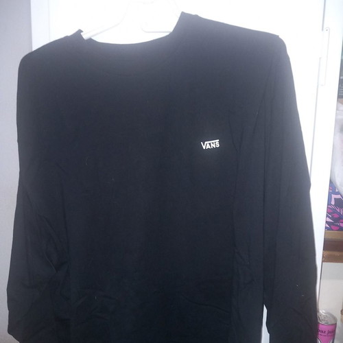 Vans long sleeve T shirt black extra large women's new