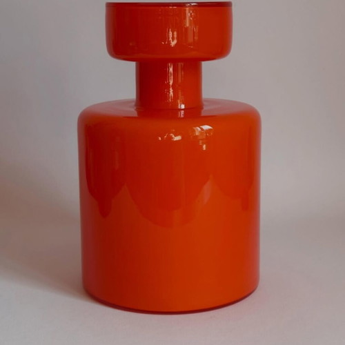 Murano Luciano Vistosi 1960 Space Age Opaline Bottle like new