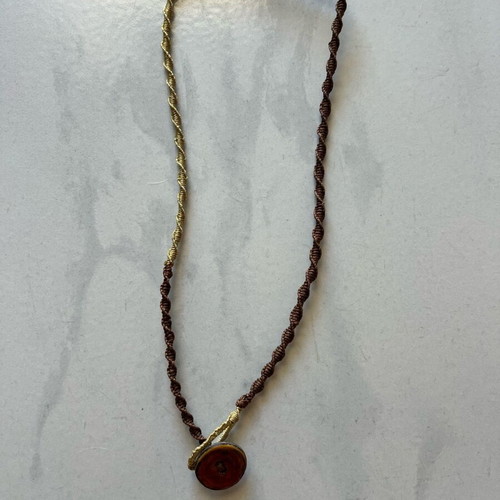 Handmade necklace with braid new