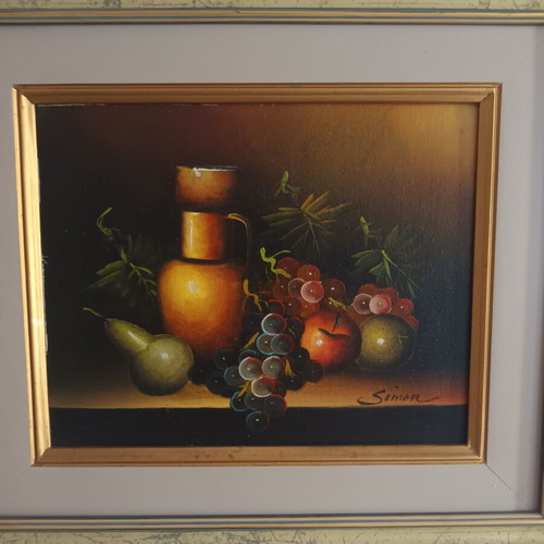 Oil painting 40x35 cm used, signed