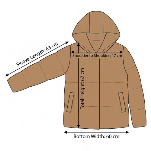 Terranova women's winter jacket, beige and brown, size M