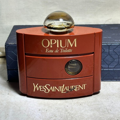 Yves Saint Laurent Opium Eau de Toilette 60ml used, vintage decorative empty bottle
