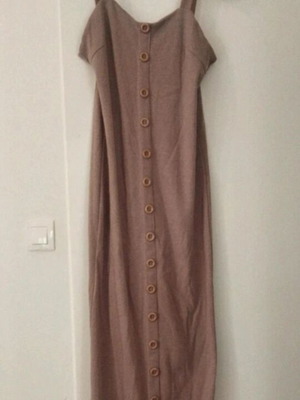 Midi dress in rib fabric, like new, pink, size S