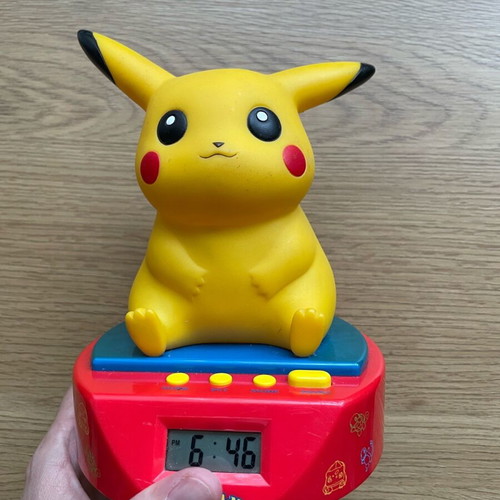 Pokemon Pikachu alarm clock used, vintage Nintendo 1998