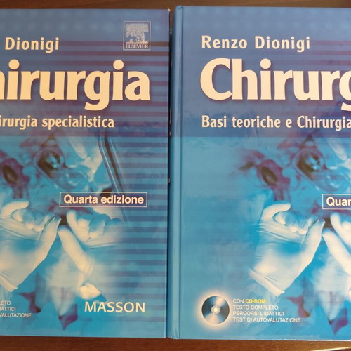 Chirurgia medical book used, 2 volumes with CD-ROM by Renzo Dionigi