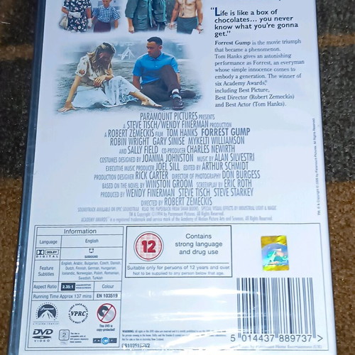 Forrest Gump DVD new with English subtitles