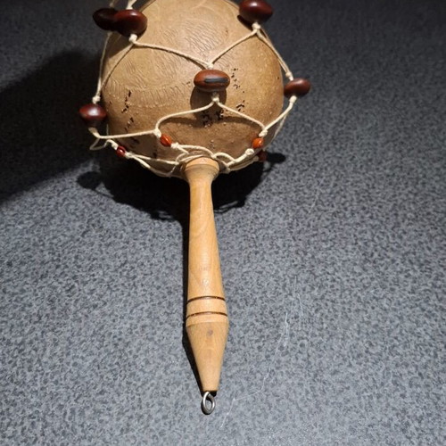 Shekere Handmade Maraca from Natural Gourd Used