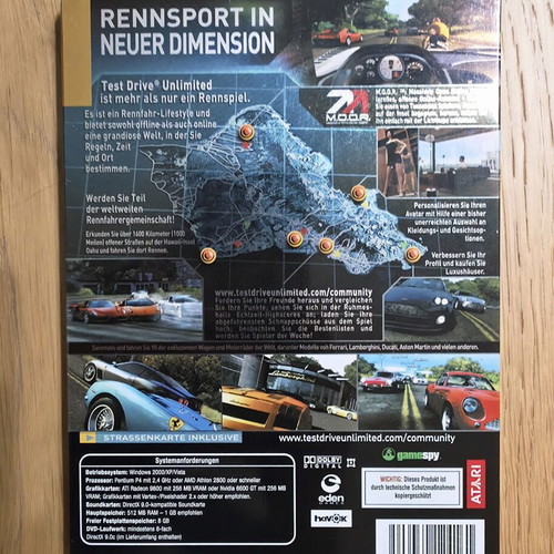 Test Drive Unlimited Steelbook Edition PC like new