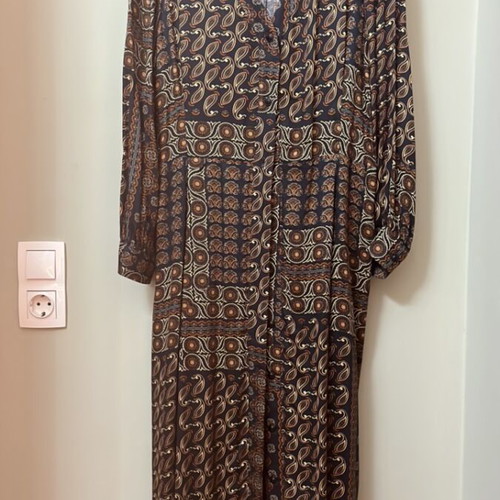 Passager dress midi to maxi with brown patterns like new, size L