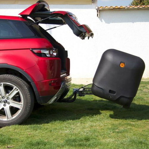 Aragon TowBox V2 car hitch trunk with single opening 390lt gray like new