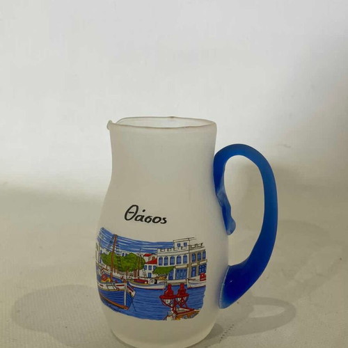 Vintage souvenir pitcher used from Thasos island 13x9x6