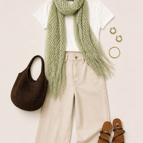 Mint green scarf