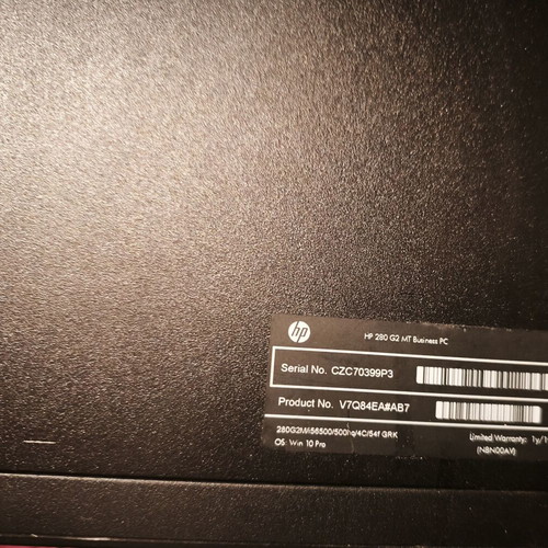 HP 280 G2 MT Core i5-6500 3.2GHz used, 256GB SSD, 4GB RAM, Windows 10 Pro