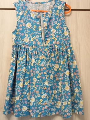 Lc Waikiki Summer Dress for Girls 6-7 Years Like New, Blue Floral