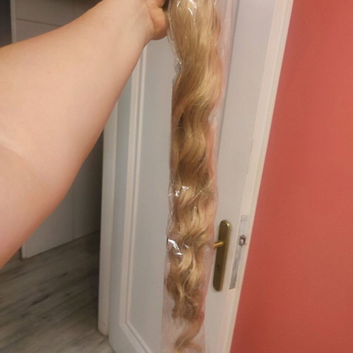 Ponytail clip-in synthetic hair 70 cm blonde, new