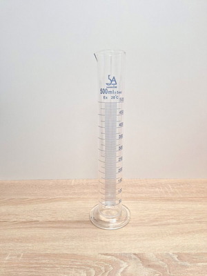 Volumetric Glass Cylinder 500ml calibrated new