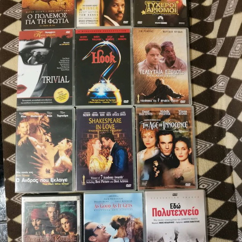 Collection of 64 used DVD movies, classic and award-winning