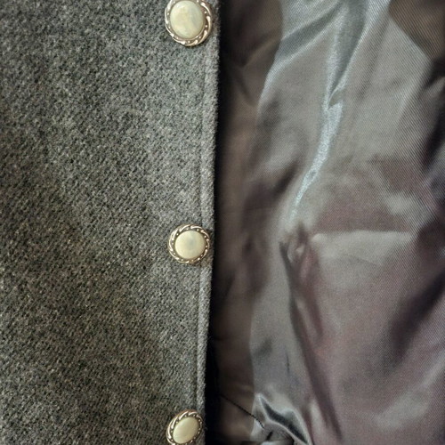 Unisex wool vintage coat in gray color like new