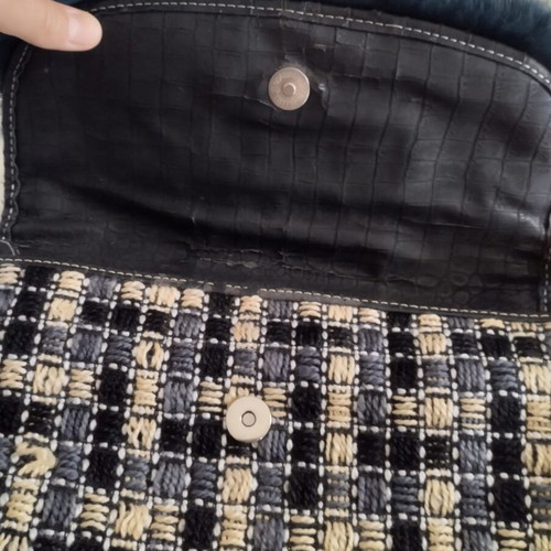 Doca shoulder bag like new, beige and blue